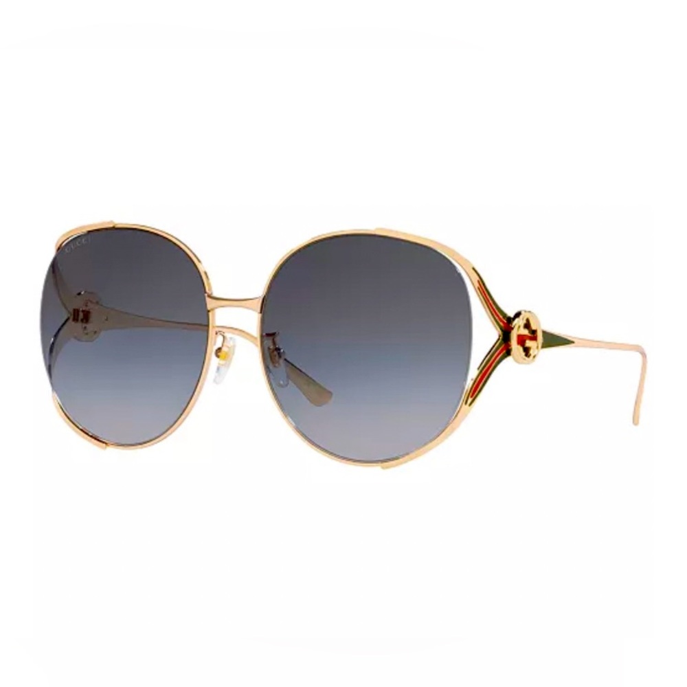 Authentic Gucci Sunglasses, 63mm, Gold/Gray Gradient